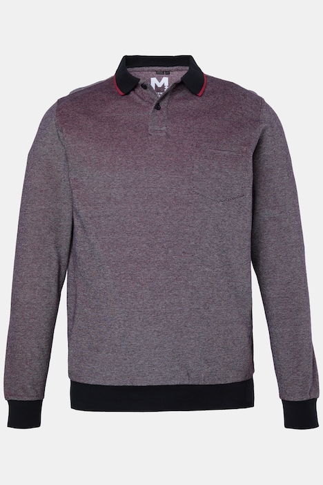 Men+ Langarmpoloshirt, Bauchfit, Piquee, Kontraste, bis 8 XL