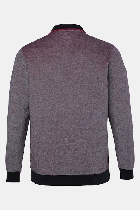 Men+ Langarmpoloshirt, Bauchfit, Piquee, Kontraste, bis 8 XL