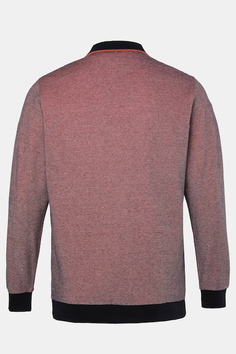 Men+ Langarmpoloshirt, Bauchfit, Piquee, Kontraste, bis 8 XL