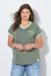 T-Shirt, 1/2 Arm, V-Ausschnitt, Platzierter Print, OEKO-TEX