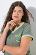 T-Shirt, 1/2 Arm, V-Ausschnitt, Platzierter Print, OEKO-TEX