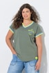 T-Shirt, 1/2 Arm, V-Ausschnitt, Platzierter Print, OEKO-TEX