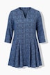 Shirt, Godetfalten, Tunika-Ausschnitt, 3/4-Arm