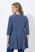 Shirt, Godetfalten, Tunika-Ausschnitt, 3/4-Arm