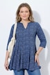 Shirt, Godetfalten, Tunika-Ausschnitt, 3/4-Arm