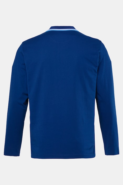 Polokošile s dlouhými rukávy, kontrastní pruhy, zip, do vel. 8XL