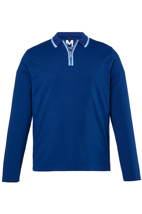 Polokošile s dlouhými rukávy, kontrastní pruhy, zip, do vel. 8XL