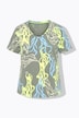 T-Shirt, 1/2 Arm, V-Ausschnitt, Allover-Print, OEKO-TEX MIG