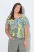 T-Shirt, 1/2 Arm, V-Ausschnitt, Allover-Print, OEKO-TEX MIG
