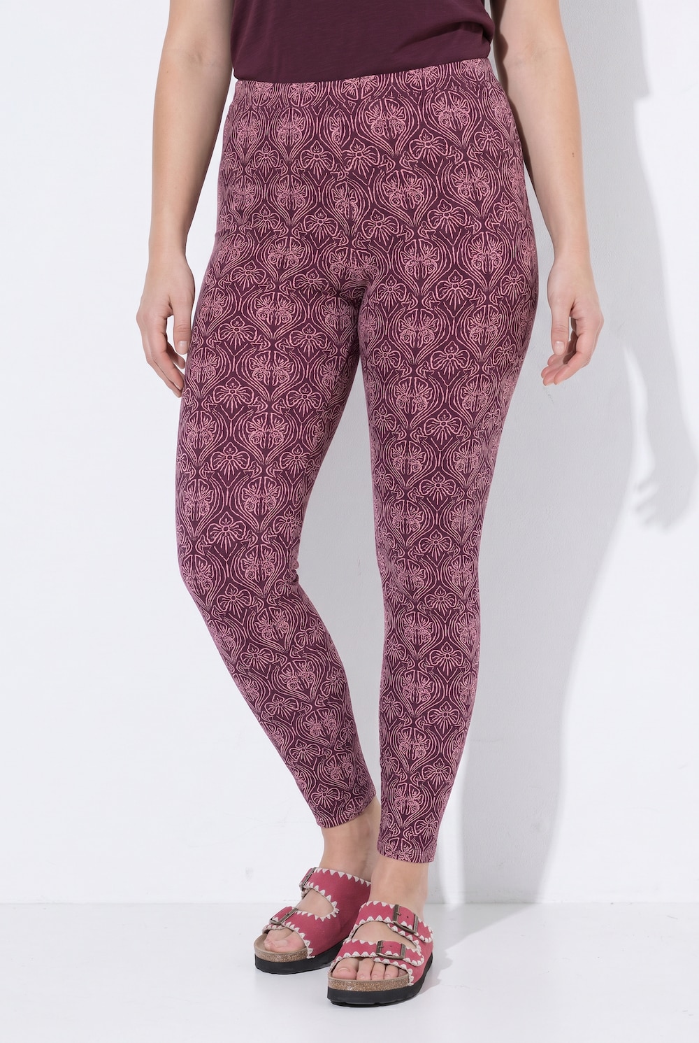 Leggings, Blüten, Elastikbund, Stretch, Biobaumwolle