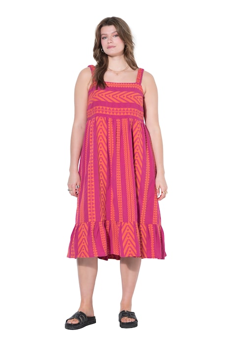 Maxi šaty, áčkový střih, žakár, strečová ramínka