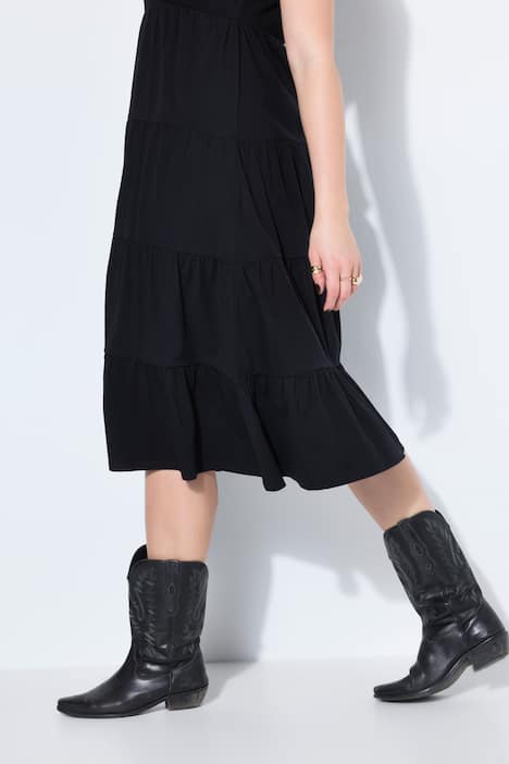 Robe maxi en jersey, ligne A