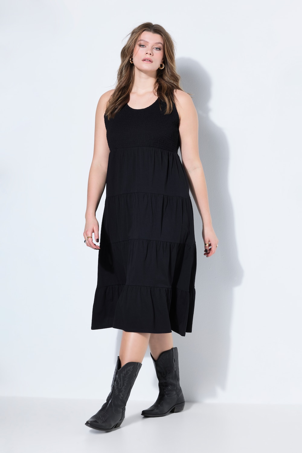 Jersey maxi-jurk, A-lijn