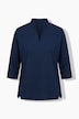 Bluse, Ziernaht, Kelchkragen, 3/4-Arm, Biobaumwolle