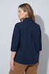 Bluse, Ziernaht, Kelchkragen, 3/4-Arm, Biobaumwolle