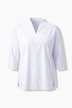 Bluse, Ziernaht, Kelchkragen, 3/4-Arm, Biobaumwolle