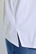 Bluse, Ziernaht, Kelchkragen, 3/4-Arm, Biobaumwolle