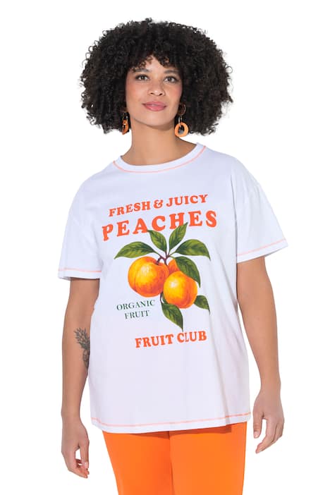 Tričko, Boxy střih, motiv s broskví