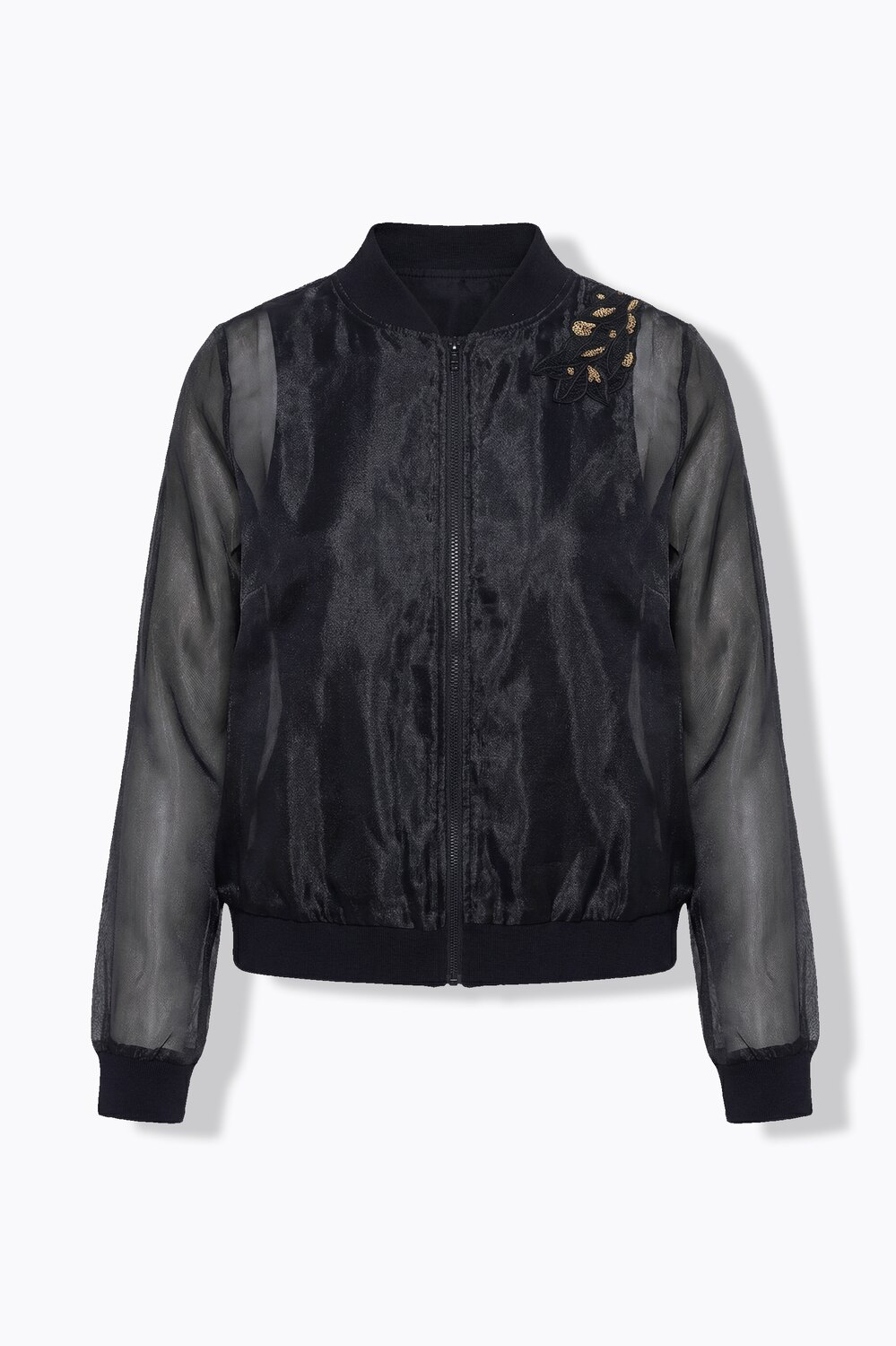 Stora storlekar Collegejacka, Dam, svart, storlek: 58, Polyester, Angel of Style