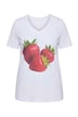 Tričko, volný střih, motiv jahod