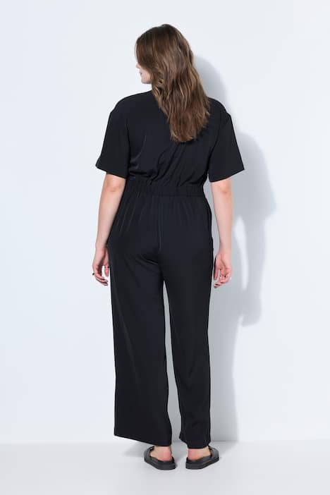 Combinaison oversize, col montant, fermeture zippée