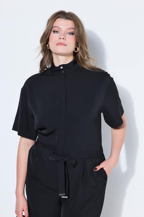 Combinaison oversize, col montant, fermeture zippée