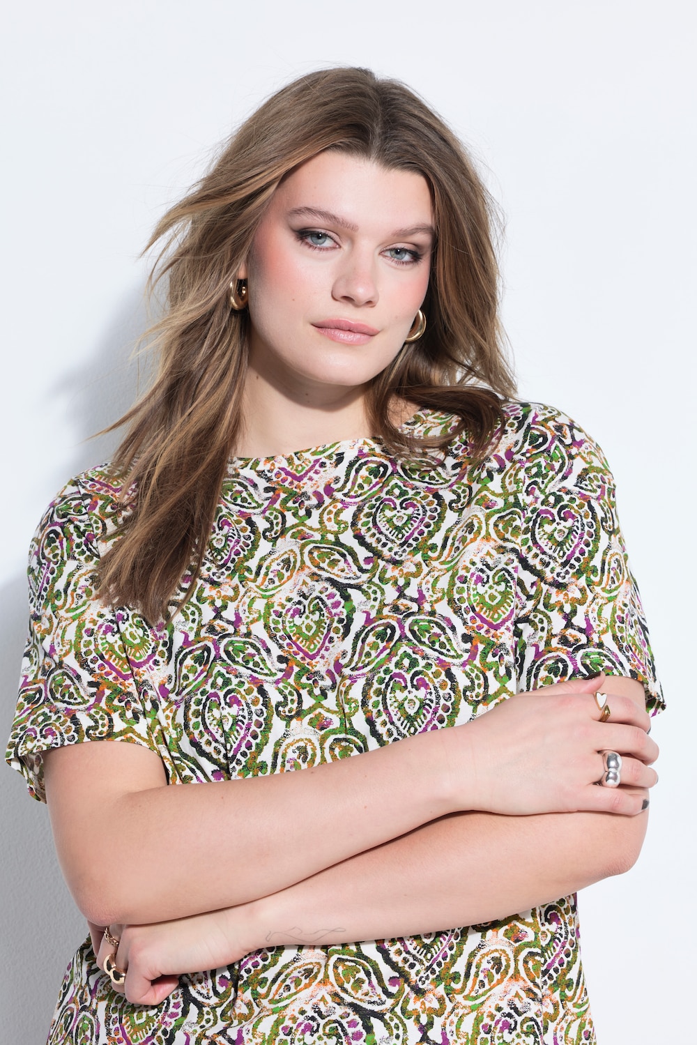 T-shirt, oversized, paisleyprint