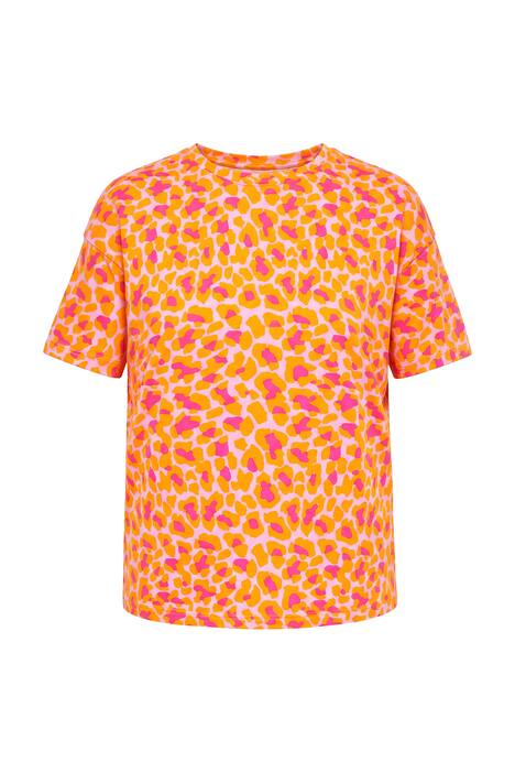 Tričko, oversize střih, leopardí potisk