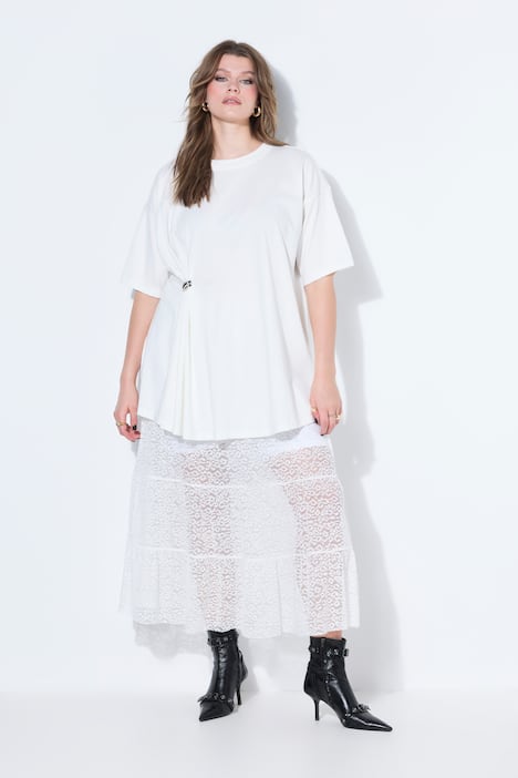 T-Shirt, oversized, Schmuckknoten