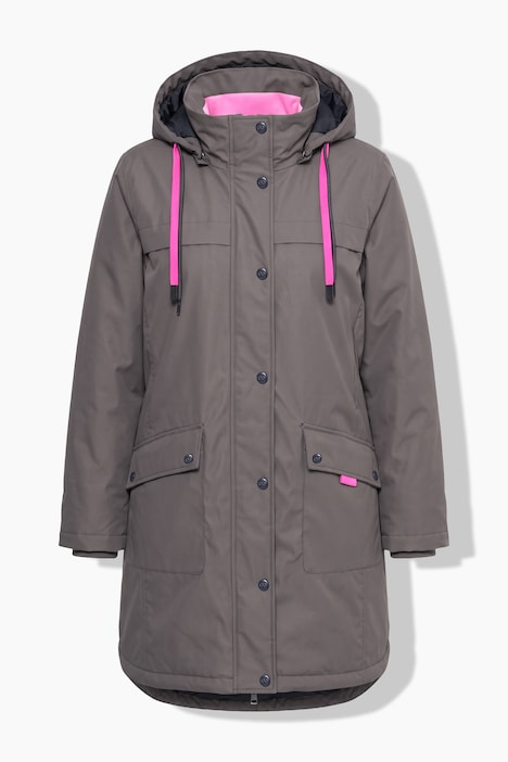 Functionele parka, afneembare capuchon, 2-wegritssluiting, reflecterende prints