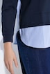 Sweatjacke, 2-in-1-Look, V-Ausschnitt, Biobaumwolle
