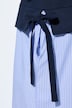 Kleid, Materialmix, Rollkragen, 3/4-Arm, Biobaumwolle