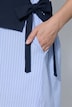 Kleid, Materialmix, Rollkragen, 3/4-Arm, Biobaumwolle