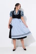 Samt-Dirndl, Herz-Anhänger, Carré-Ausschnitt, ärmellos