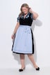 Samt-Dirndl, Herz-Anhänger, Carré-Ausschnitt, ärmellos