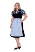Sametový dirndl, přívěsek ve tvaru srdce, hranatý výstřih, bez rukávů