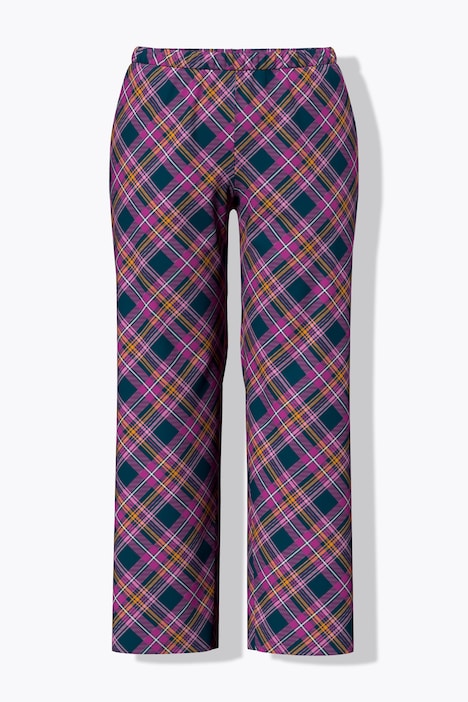 Pyjama, dreiteilig, Karomuster, Rundhals, Halbarm