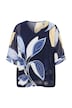 Šifonová tunika, dvouvrstvá, V výstřih, 3/4 rukávy