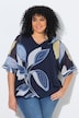 Chiffon-Tunika, doppellagig, V-Ausschnitt, 3/4-Arm