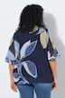 Chiffon-Tunika, doppellagig, V-Ausschnitt, 3/4-Arm