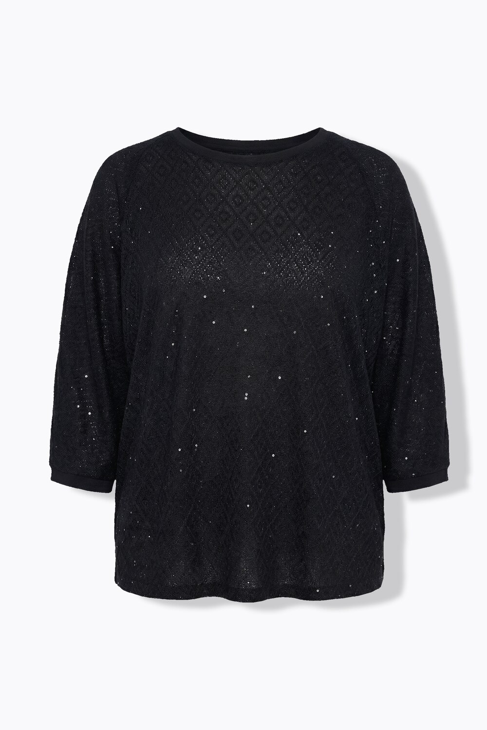 Stora storlekar Tröja, Dam, svart, storlek: 58/60, Polyester, Angel of Style