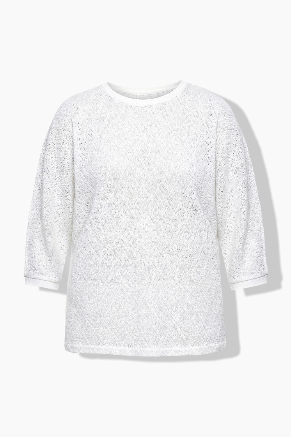 Stora storlekar Tröja, Dam, vit, storlek: 46/48, Polyester, Angel of Style