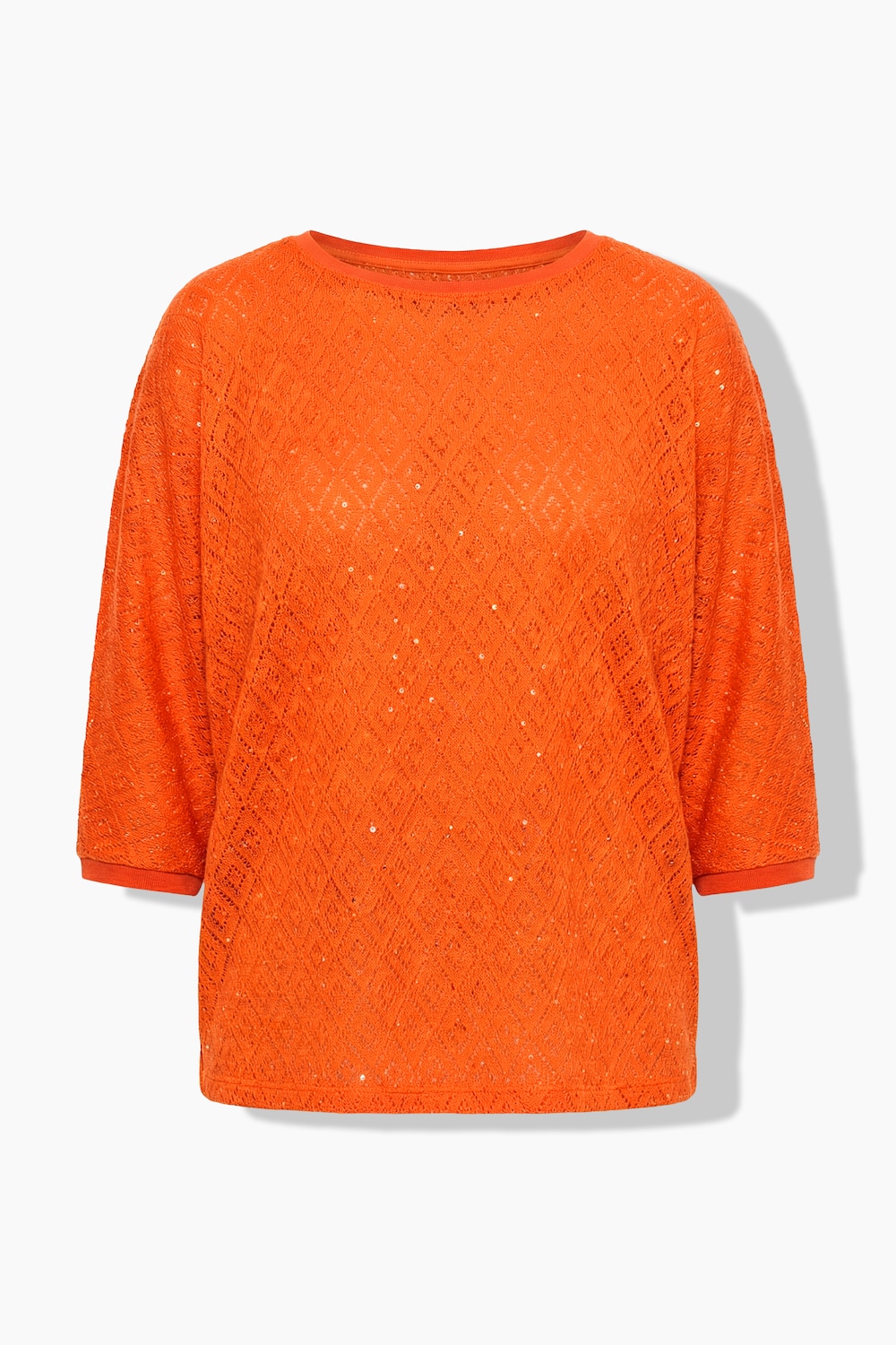 Stora storlekar Tröja, Dam, orange, storlek: 50/52, Polyester, Angel of Style