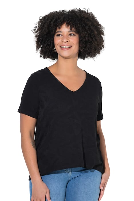 Tričko, áčkový střih, žerzej s texturou