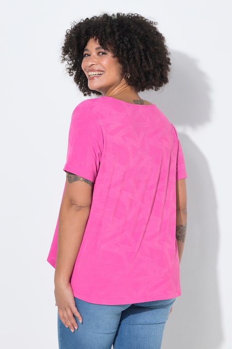 T-Shirt, A-Linie, Strukturjersey