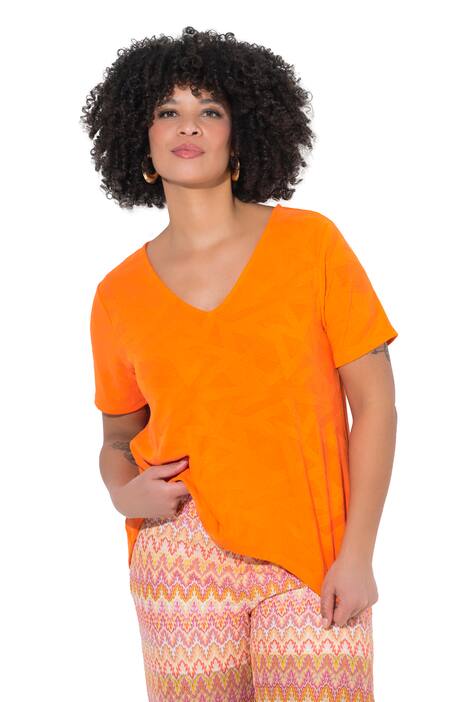 Tričko, áčkový střih, žerzej s texturou