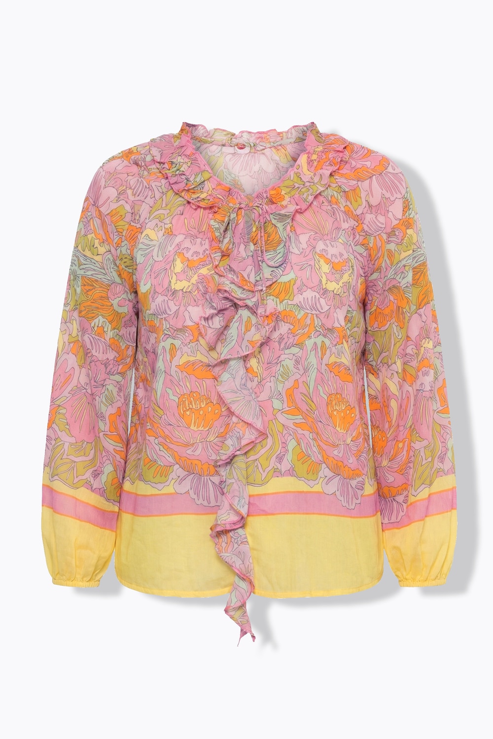 Stora storlekar Blus, Dam, rosa, storlek: 42, Viskos/Syntetfibrer, Mia Moda