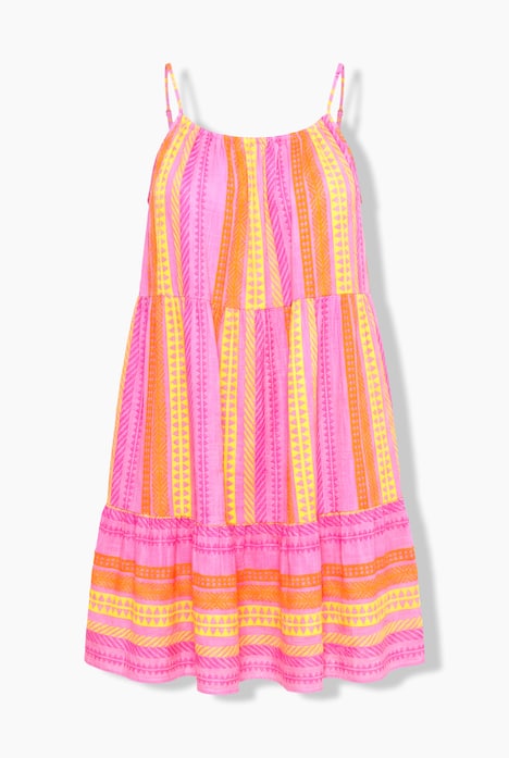 Mousseline strappy jurk, A-lijn