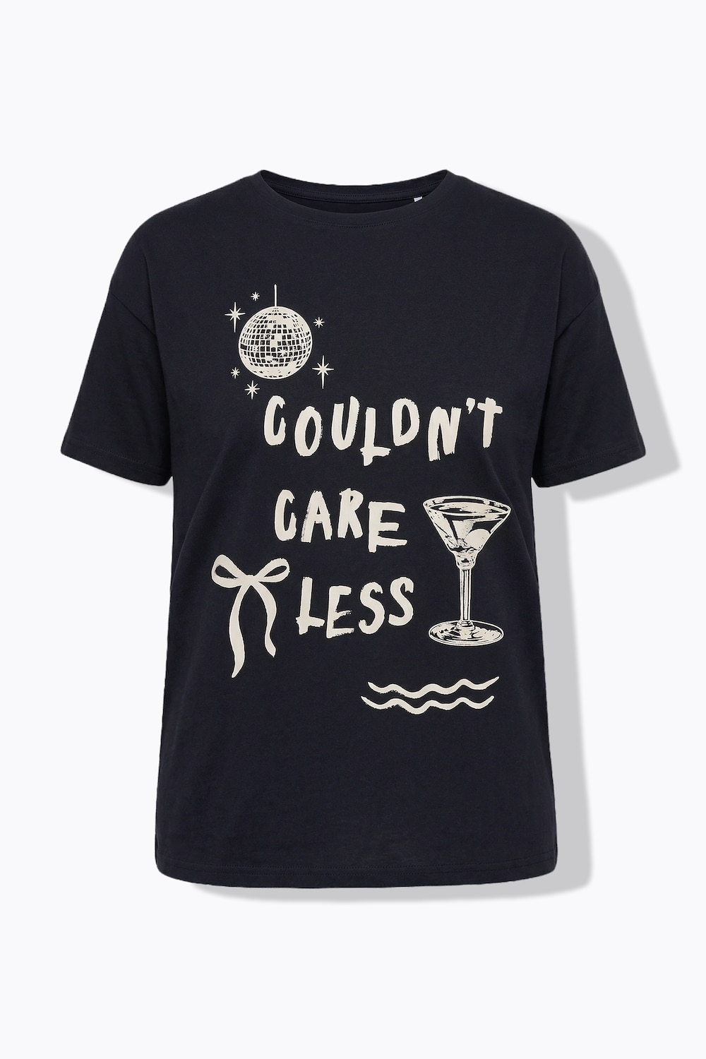 Stora storlekar T-shirt i oversized modell och motiv med statement, Dam, svart, storlek: 54/56, Bomull, Studio Untold