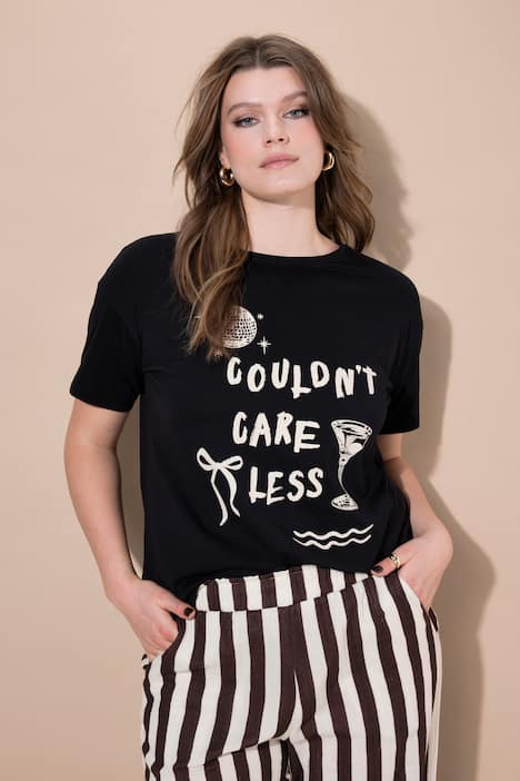 T-Shirt, oversized, Motiv mit Statement